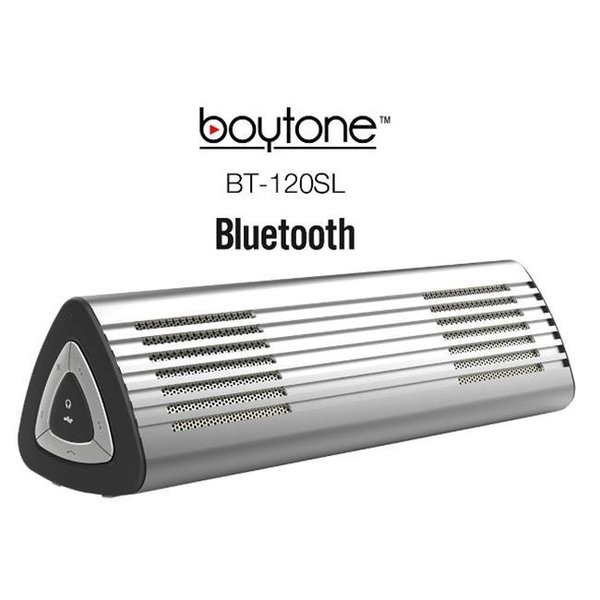 Boytone Boytone BT-120SL Ultra-Portable Wireless Bluetooth Speaker - Arctic Silver BT-120SL